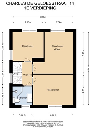 Floorplan - Charles de Geloesstraat 14, 6181 CZ Elsloo